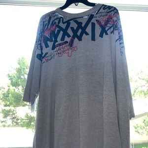 Karl Kani Gold NY graffiti signed oversized shirt